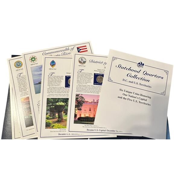 Postal Commemorative Society Statehood Quarters Collection I & II DC Territories - Picture 4 of 4